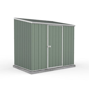 Absco Space Saver Pent Eucalyptus Metal Garden Storage Shed 2.26m x 1.52m (7.5ft x 5ft)