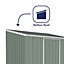 Absco Space Saver Pent Eucalyptus Metal Garden Storage Shed 2.26m x 1.52m (7.5ft x 5ft)