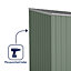 Absco Space Saver Pent Eucalyptus Metal Garden Storage Shed 3m x 1.52m (10ft x 5ft)