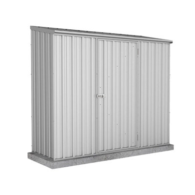 Absco Space Saver Pent Titanium Metal Garden Storage Shed 2.26m x 0.78m ...