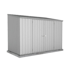 Absco Space Saver Pent Titanium Metal Garden Storage Shed 3m x 1.52m (10ft x 5ft)