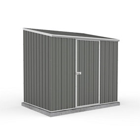 Absco Space Saver Pent Woodland Grey Metal Garden Storage Shed 2.26m x 1.52m (7.5ft x 5ft)