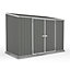 Absco Space Saver Pent Woodland Grey Metal Garden Storage Shed 3m x 1.52m (10ft x 5ft)