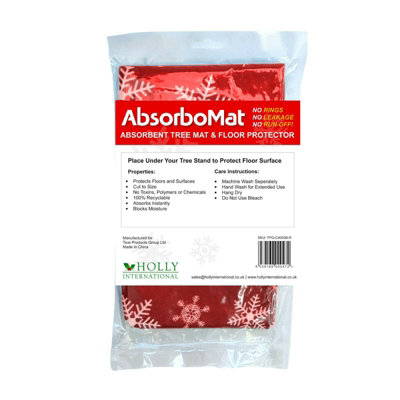 AbsorboMat Red Absorbent Christmas Tree Mat & Floor Protector 76cm