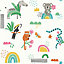 Abstract Animals Multi Children's Wallpaper