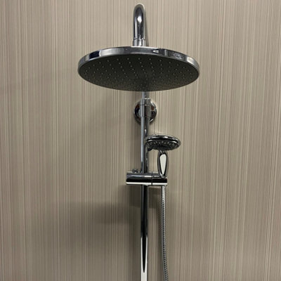 Abstract Beige Shower Panel 1.2m Pack - 2 x 2.4m x 60cm - Floors To Walls Price Comparisons | Compare The Build