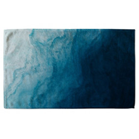 abstract blue liquid fluid (Bath Towel) / Default Title