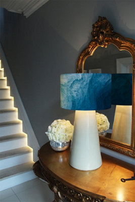 abstract blue liquid fluid (Ceiling & Lamp Shade) / 45cm x 26cm / Ceiling Shade