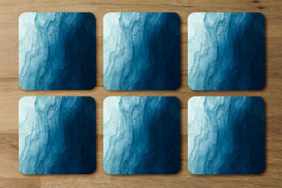 abstract blue liquid fluid (Coaster) / Default Title