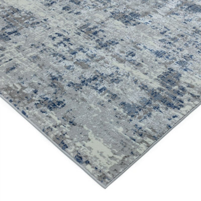 Abstract Blue Modern Abstract Easy to Clean Rug for Living Room Bedroom and Dining Room-160cm X 230cm