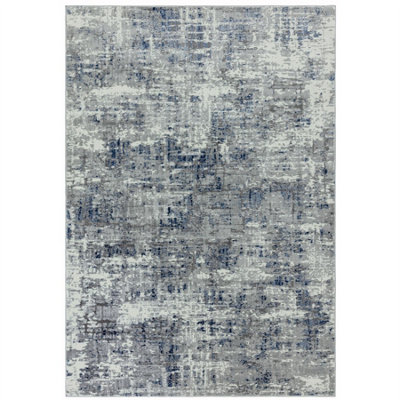 Abstract Blue Modern Abstract Easy to Clean Rug for Living Room Bedroom and Dining Room-160cm X 230cm