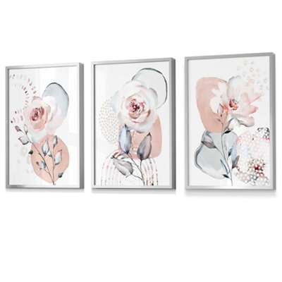 Blush colored wall deals art