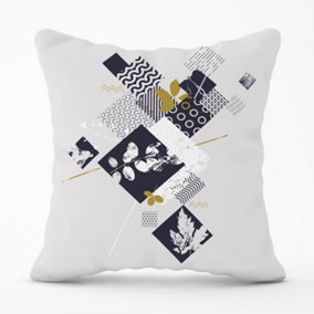 Abstract Botanical Outdoor Cushion 45cm x 45cm