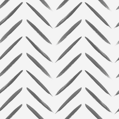 Abstract Chevron Brush Marks Black Paint Wallpaper Holden Decor