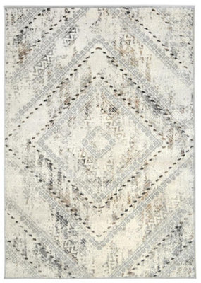 Abstract Collection Vintage Design Rug in Grey  D176