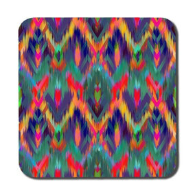 Abstract ethnic ikat pattern (Coaster) / Default Title