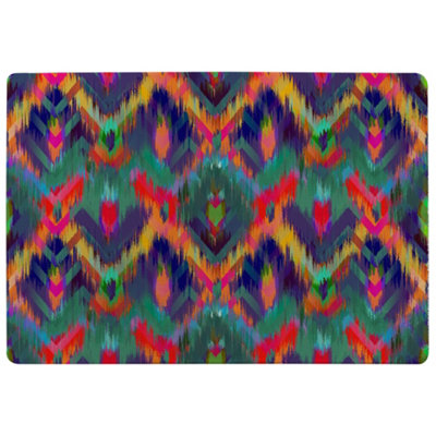 Abstract Ethnic Ikat Pattern Special Soft Home Rug