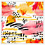 Abstract fall pattern in bright autumn colours (Picutre Frame) / 30x30" / Oak
