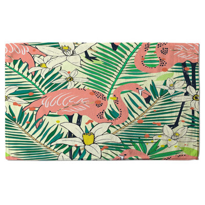 Abstract Flamingos with palm leaves (Bath Towel) / Default Title Price Comparisons | Compare The Build