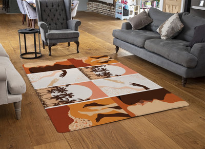Abstract & Floral Collages, Landscape Scenes Designer Special Soft Home Rug