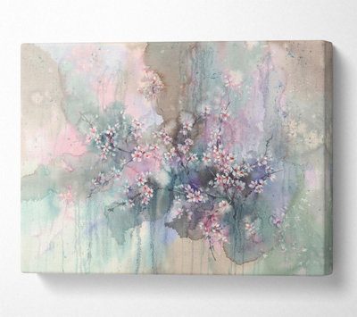 Abstract Flower Paradise Canvas Print Wall Art - Medium 20 x 32 Inches