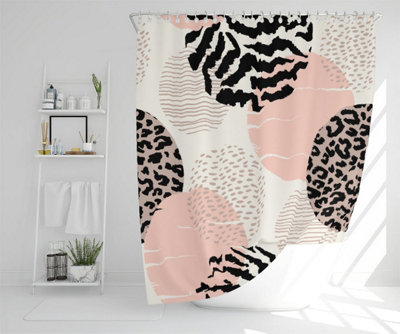 Abstract geometrics with animal print and circles (Shower Curtain) / Default Title Price Comparisons | Compare The Build