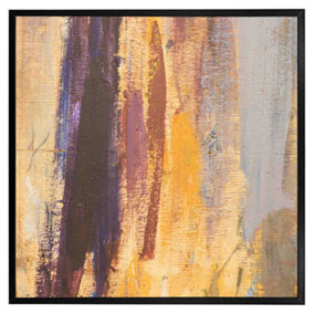 Abstract grunged paint (Picutre Frame) / 16x16" / Black