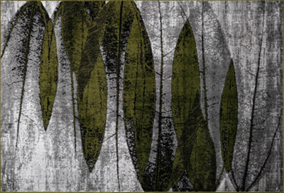 Abstract Leaf Pattern Rug Soft Carpet For Living Room Bedroom Modern ...