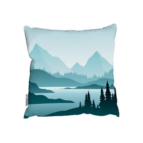 Abstract Mountain Landscape (Cushion) / 45cm x 45cm