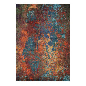 Abstract Rug, 6mm Thick Stain-Resistant Graphics Rug, Modern Rug for Bedroom, Living Room, & Dining Room-61cm X 183cm (Runner)