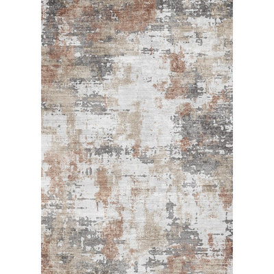 Abstract Rust Rug - Tokyo Collection 160cm x 120cm