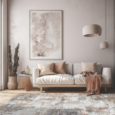 Abstract Rust Rug - Tokyo Collection 160cm x 120cm