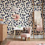 Abstract Spot Wallpaper In Pastel Pink And Navy