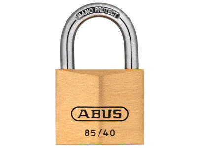 ABUS 02458 85/40mm Brass Padlock Keyed Alike 723 ABUKA02458