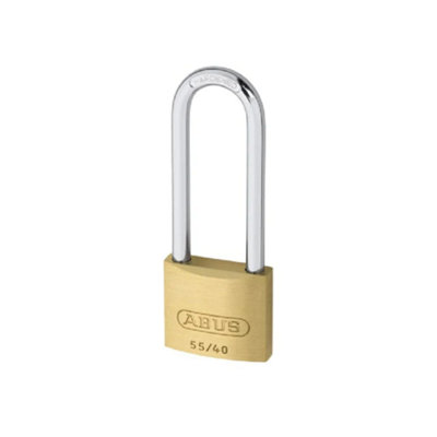 ABUS 04763 55/40mm Brass Padlock 63mm Long Shackle Keyed Alike 5401 ABUKA04763