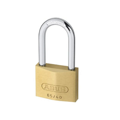 ABUS 09856 65/40mm Brass Padlock 40mm Long Shackle Carded ABU6540LS40C