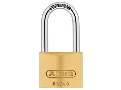 ABUS 12012 65/40mm Brass Padlock 40mm Long Shackle Keyed Alike 6404 ABUKA12012