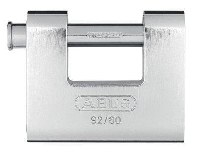 ABUS 20072 92/80mm Monoblock Brass Body Shutter Padlock ABU9280