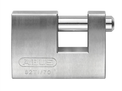 ABUS 24670 82TI/70mm TITALIUM Shutter Padlock Carded ABU82TI70C