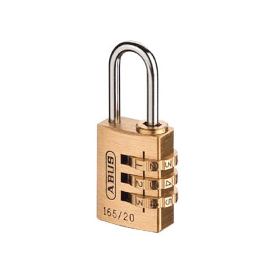 ABUS 32161 165/20 20mm Solid Brass Combination Padlock 3-Digit Carded ABU16520C