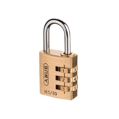 ABUS 32162 165/30 30mm Solid Brass Body Combination Padlock 3-Digit Carded