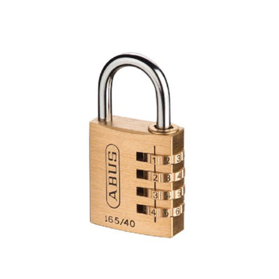 ABUS 32163 165/40 40mm Solid Brass Body Combination Padlock 4-Digit Carded