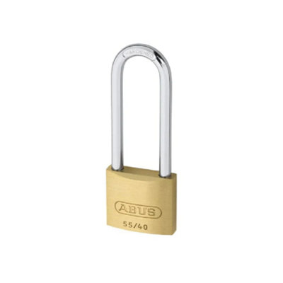 ABUS 35080 55/40mm Brass Padlock 63mm Long Shackle Carded ABU5540LS63C