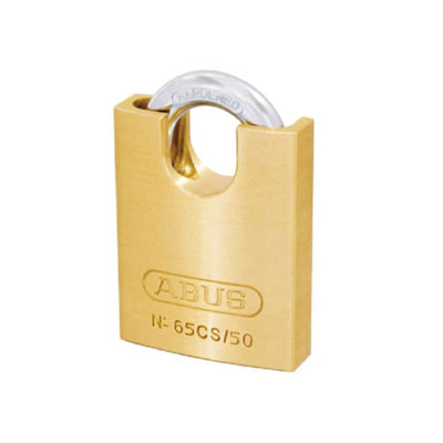 ABUS 35830 65CS/50mm Brass Padlock Closed Shackle Carded ABU6550CSC
