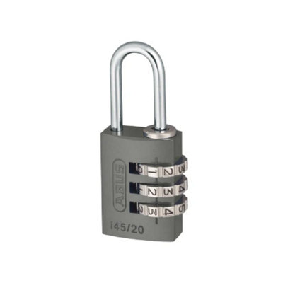 ABUS 46576 145/20 20mm Aluminium Combination Padlock Titanium 46576 ABU14520TIT