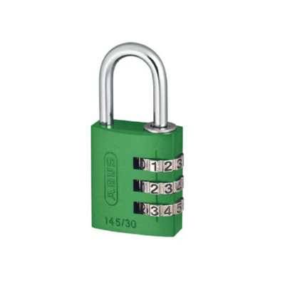 ABUS 46580 145/30 30mm Aluminium Combination Padlock Green 46580 ABU14530GRE