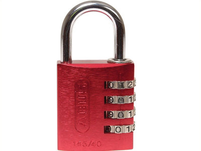 ABUS 48829 145/40 40mm Aluminium Combination Padlock Red 48829 ABU14540RED