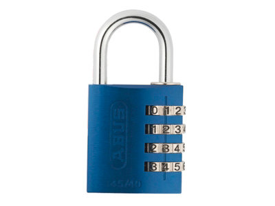 ABUS 49523 145/40 40mm Aluminium Combination Padlock Blue 49523 ABU14540BLU