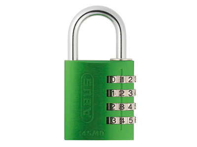 ABUS 49531 145/40 40mm Aluminium Combination Padlock Green 49531 ABU14540GRE