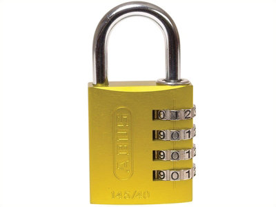 ABUS 49535 145/40 40mm Aluminium Combination Padlock Yellow 49535 ABU14540YEL